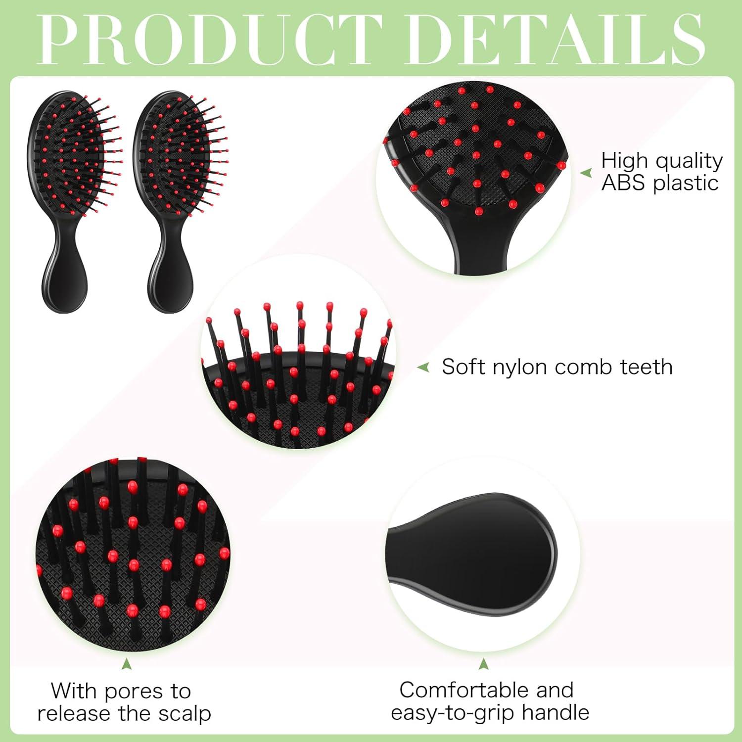 Set de 24 Mini Cepillos y Peines Nuogo para Niños Negro