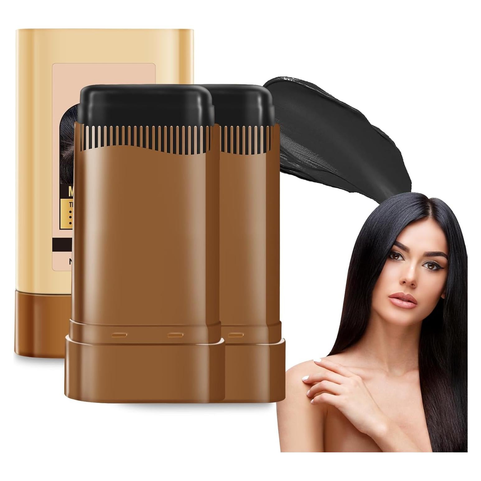 Cepillo Tinte Cabello Canoso Newvenper Negro 20g x2