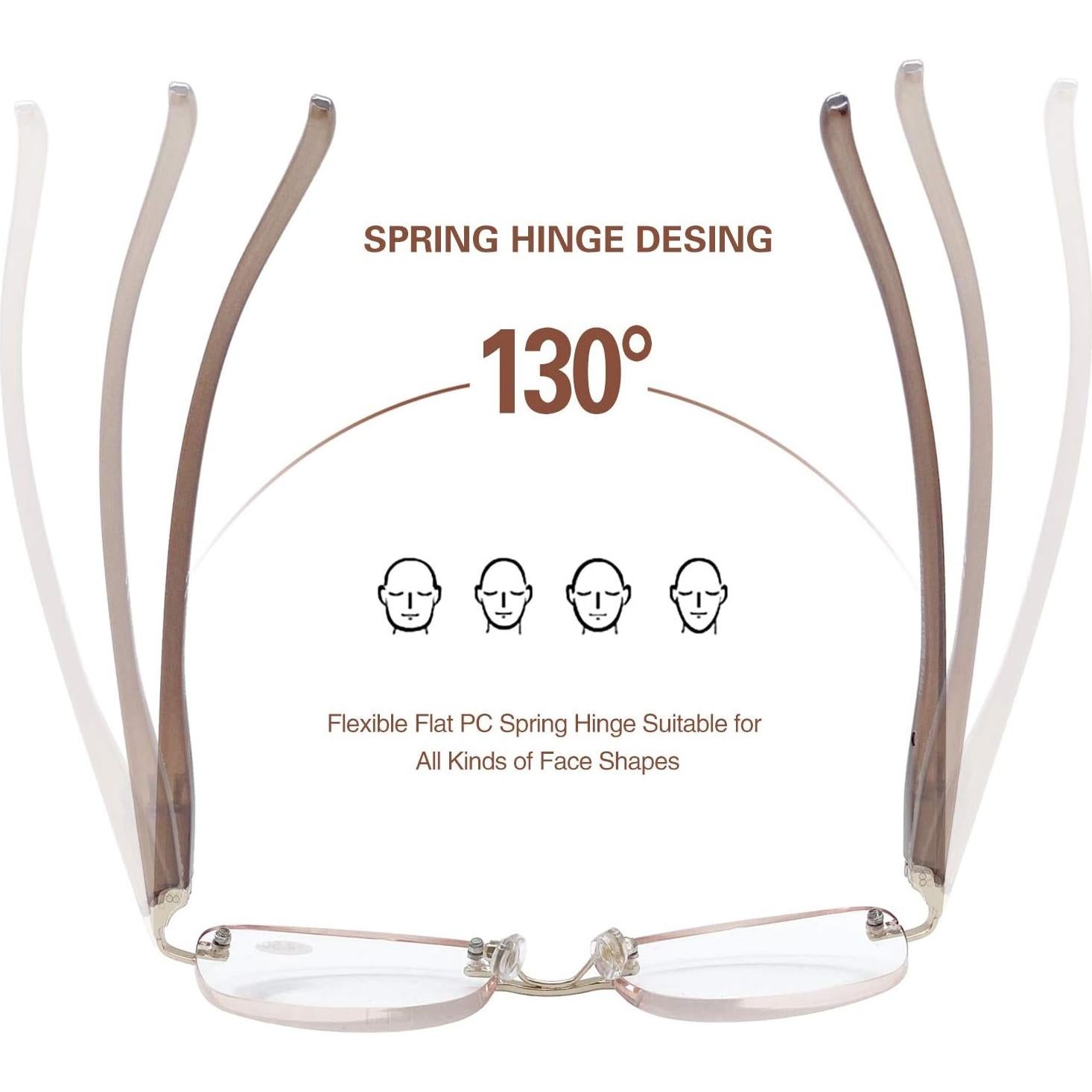 Gafas de lectura sin montura FEIVSN 3 pares UV 400