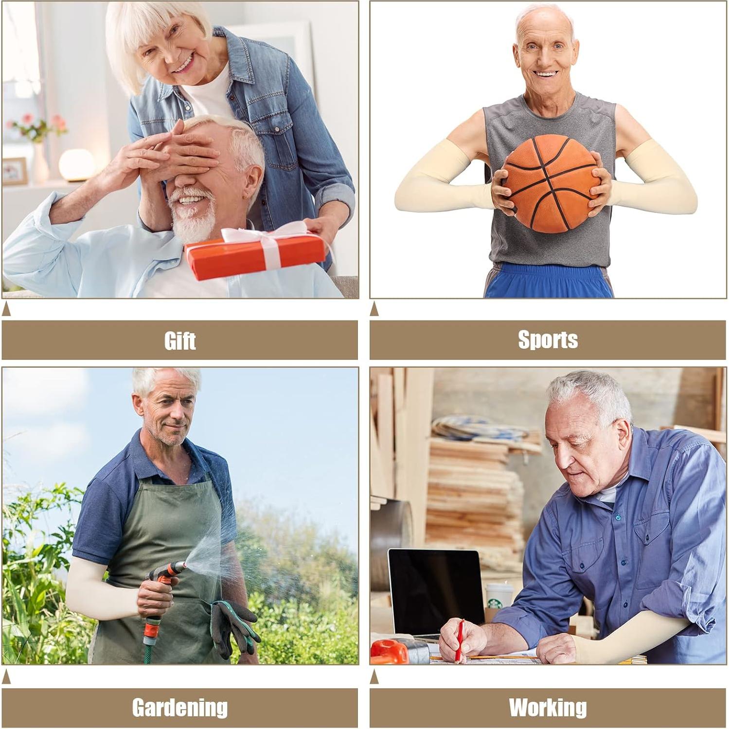 Eurzom 8 Pares Mangas Protectores para Piel Delgada