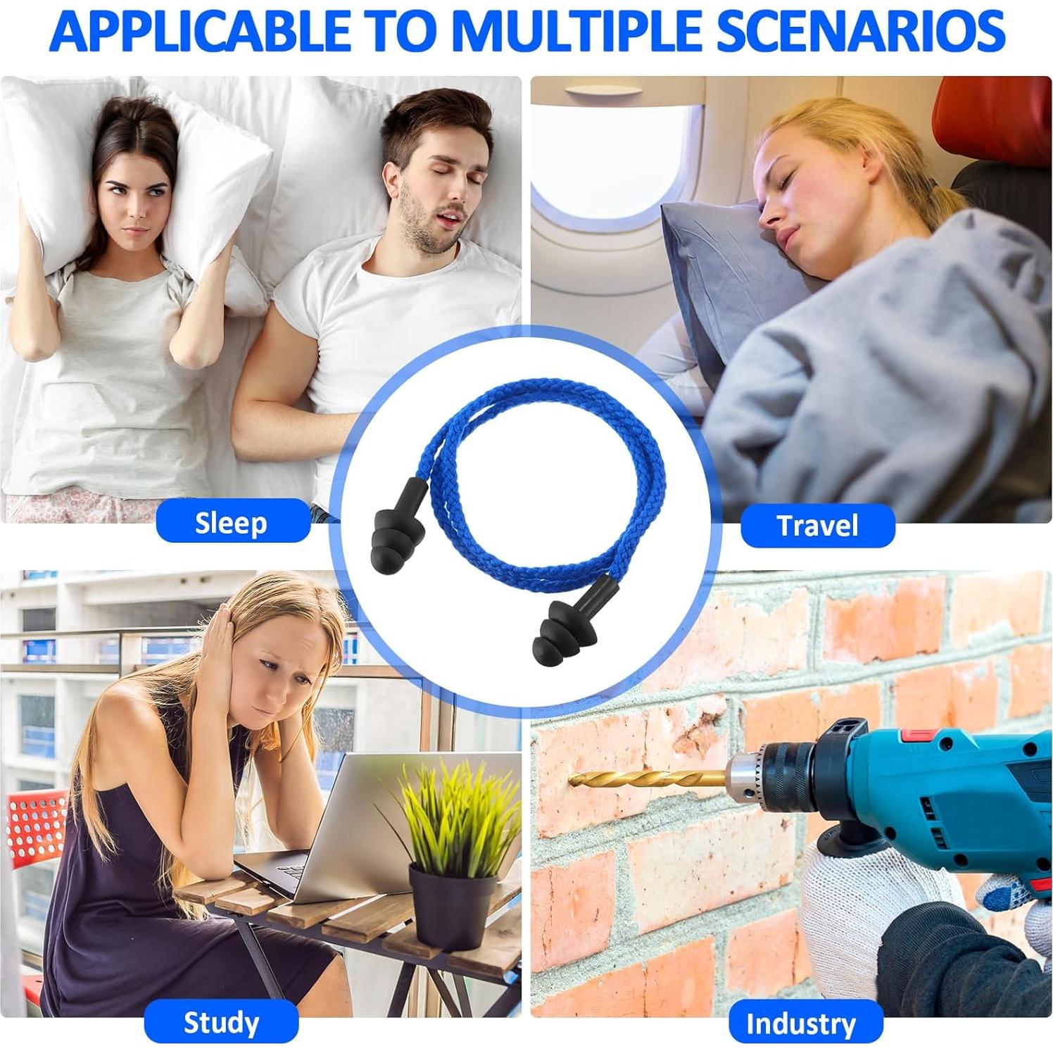 Tapones para Oídos Xuhal 200 Pares Silicona Reutilizables