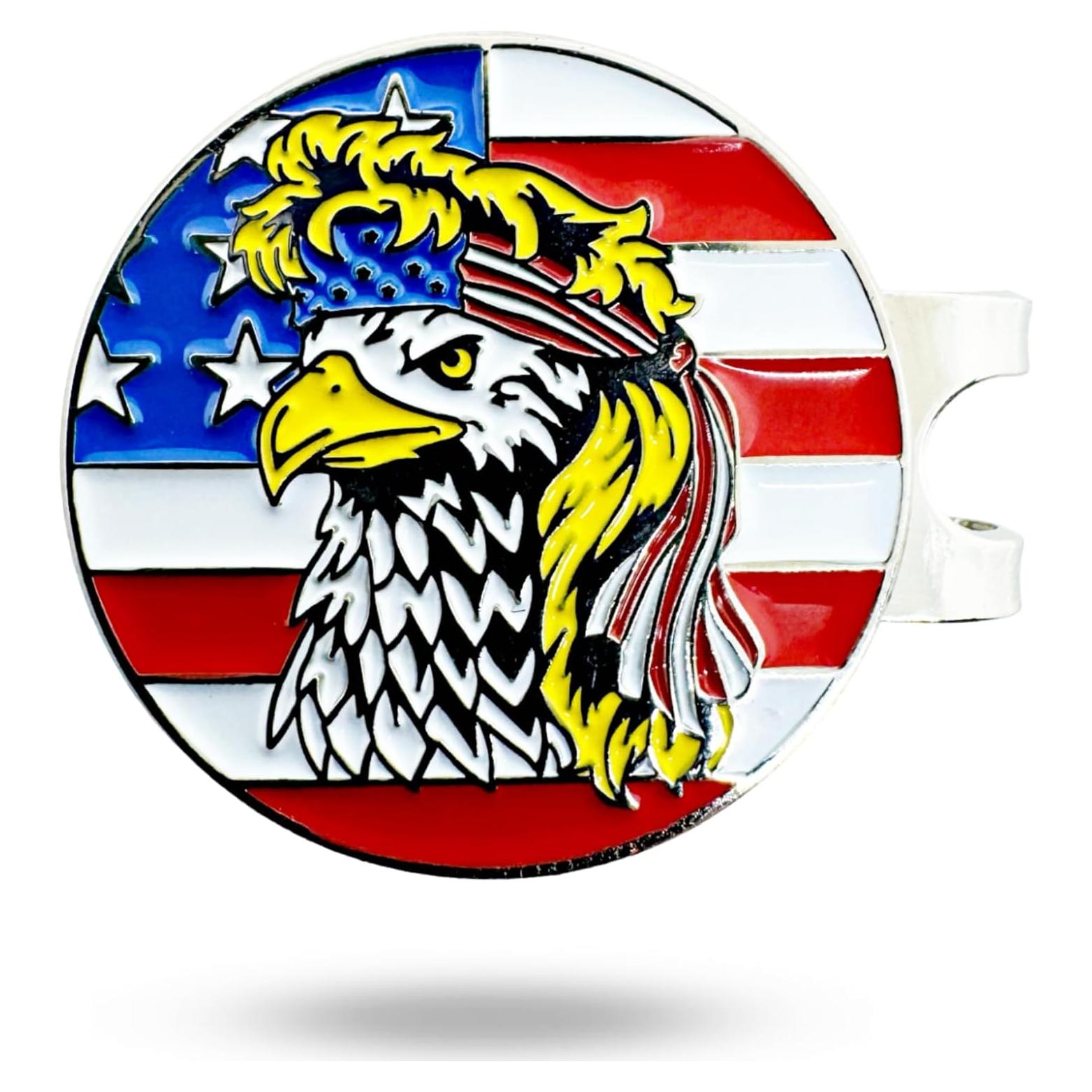 Marcador de Pelotas de Golf HODL 21 con Clip Magnético - Águila Calva