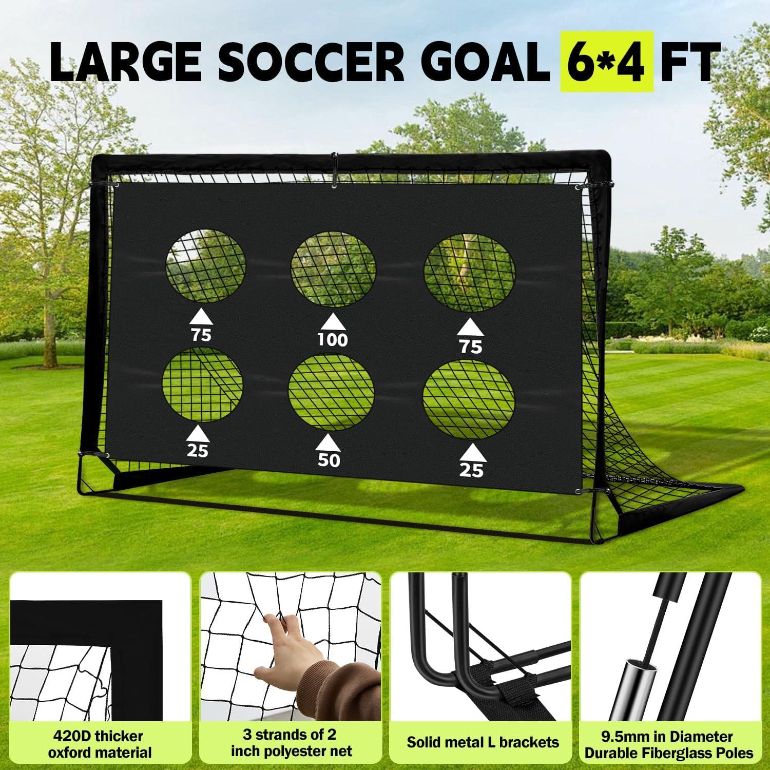 Portería de Fútbol Plegable Hoerlar 1.83x1.22m Set de 2