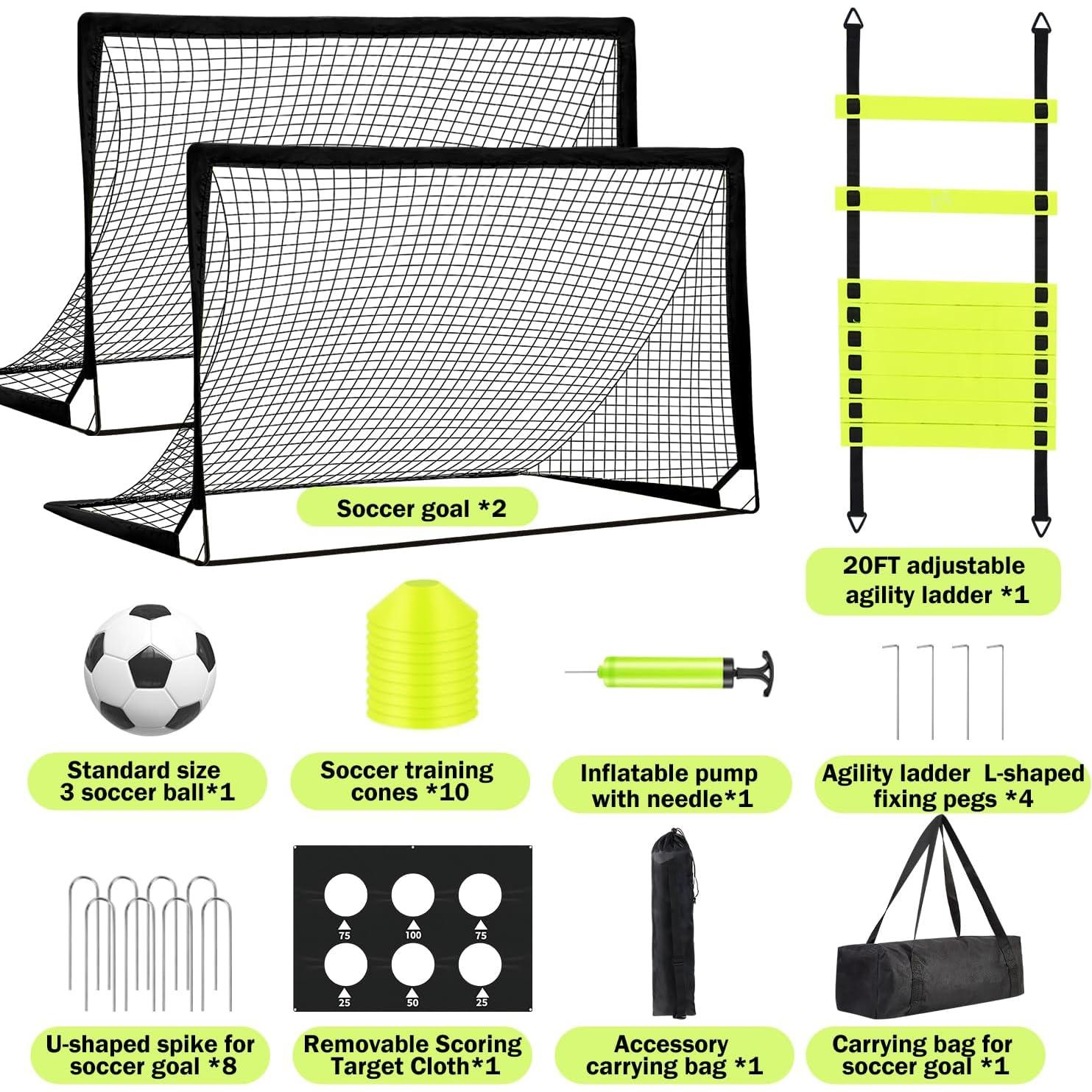 Portería de Fútbol Plegable Hoerlar 1.83x1.22m Set de 2
