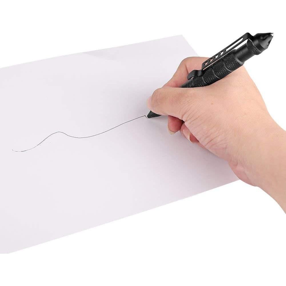 Bolígrafo Táctico KEPEAK con Rompevidrios y 6 Recargas