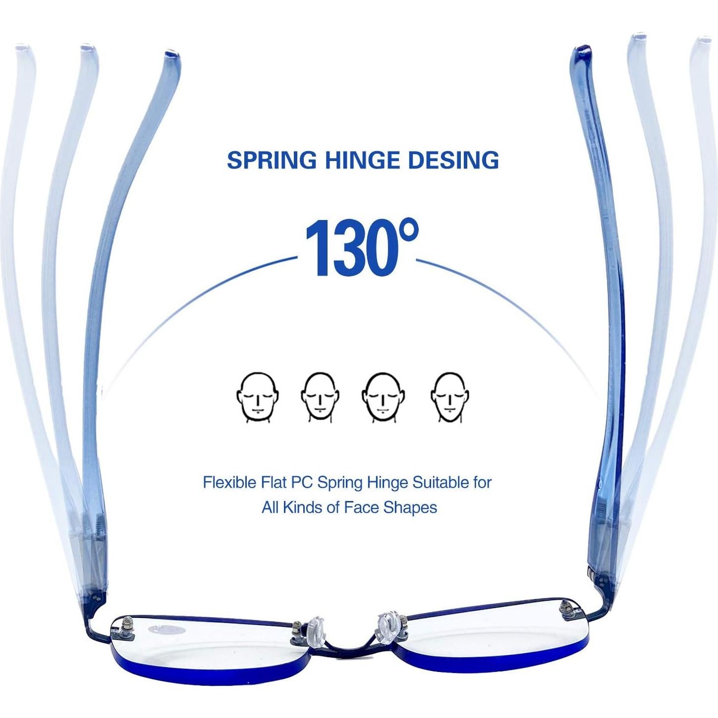 Gafas de lectura sin montura FEIVSN 3 pares UV 400 para mujeres