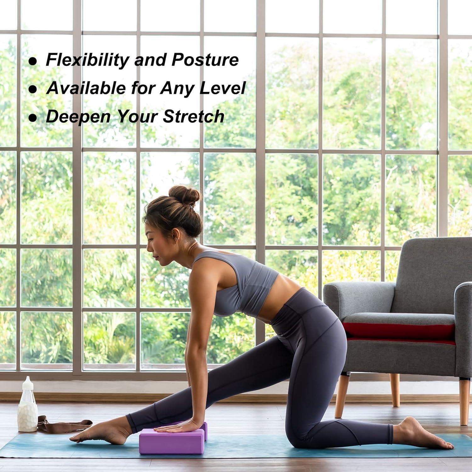 Bloque de Yoga uxcell EVA Azul - Ligero y Duradero 230x150x75mm