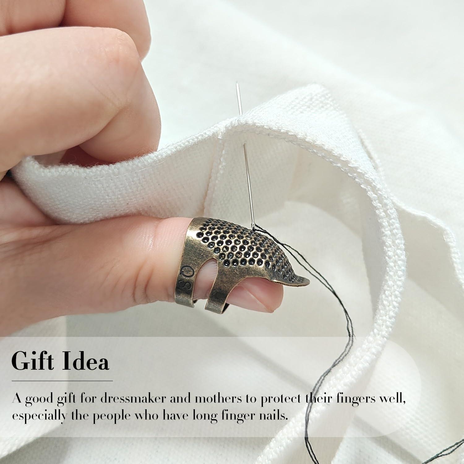 Paquete de 4 Dedales de Costura Ajustables FR - Cobre S/M