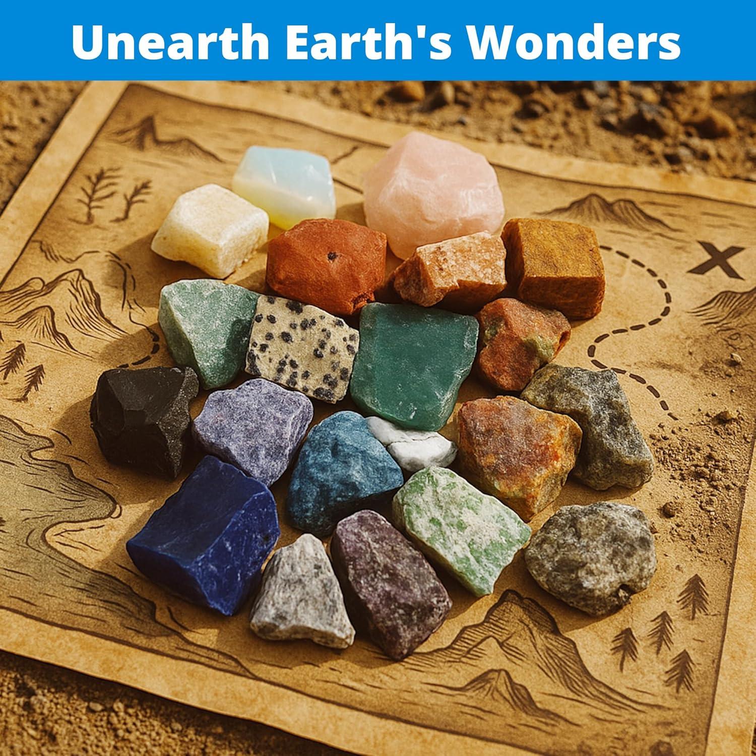 Kit de Rocas Jumbo PIBEX - 20 Piezas 3.8-5 cm con Tarjetas