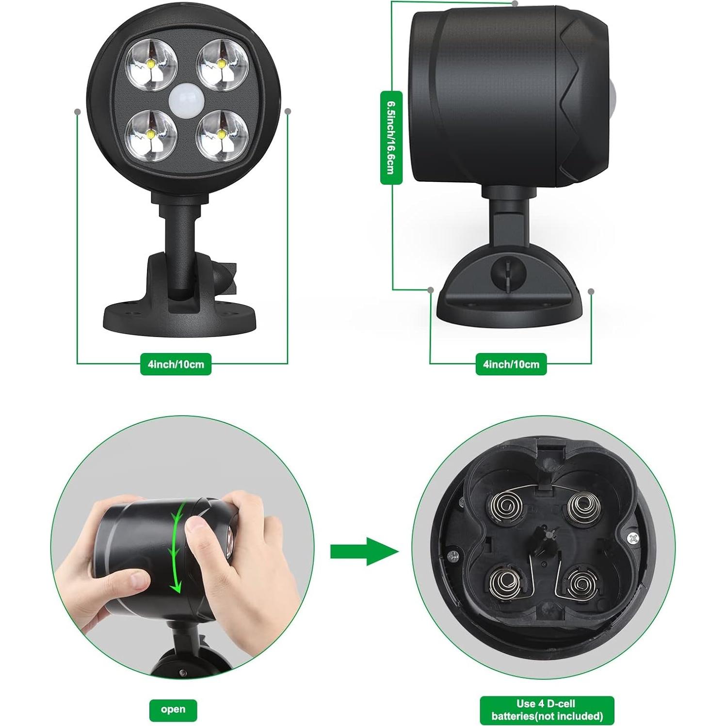 Luces de Sensor de Movimiento Quiltered 600LM para Exteriores