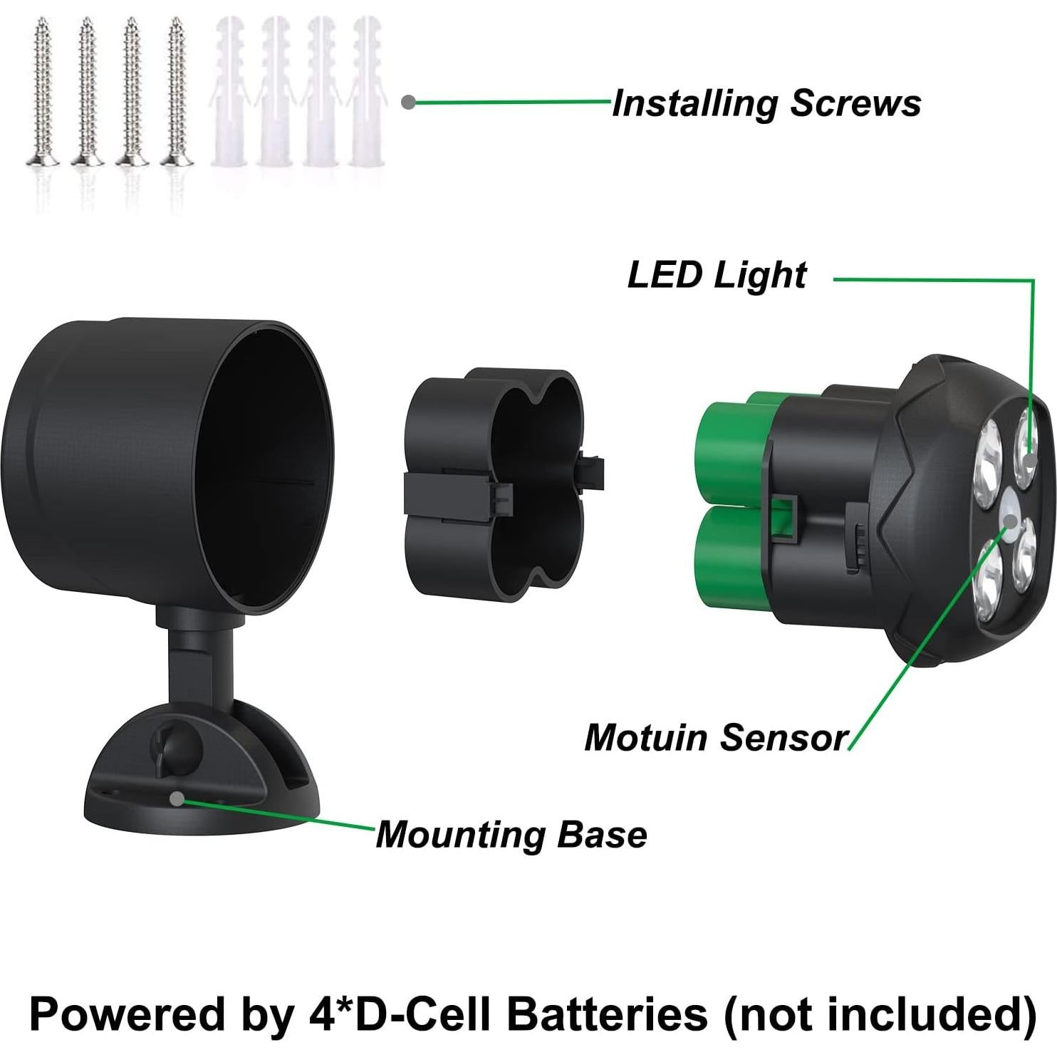 Luces de Sensor de Movimiento Quiltered 600LM para Exteriores