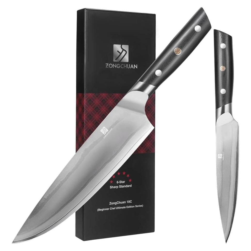 Juego de cuchillos de cocina ZongChuan 10C 2 piezas acero VG10