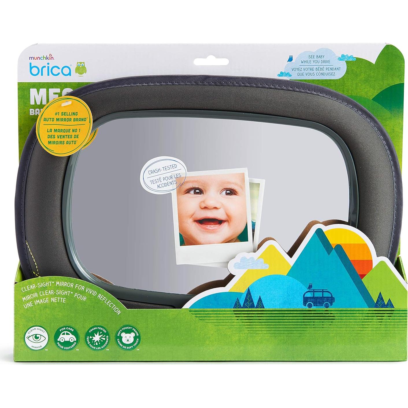 Espejo Mega In-Sight Munchkin para Auto, Gris, 35.8x29.6 cm