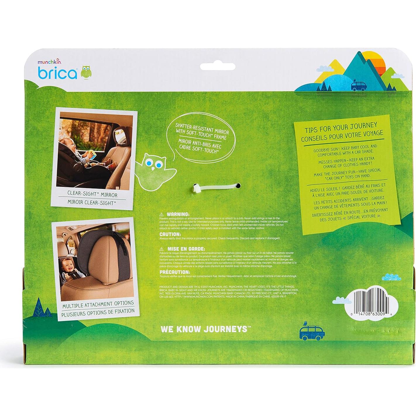 Espejo Mega In-Sight Munchkin para Auto, Gris, 35.8x29.6 cm