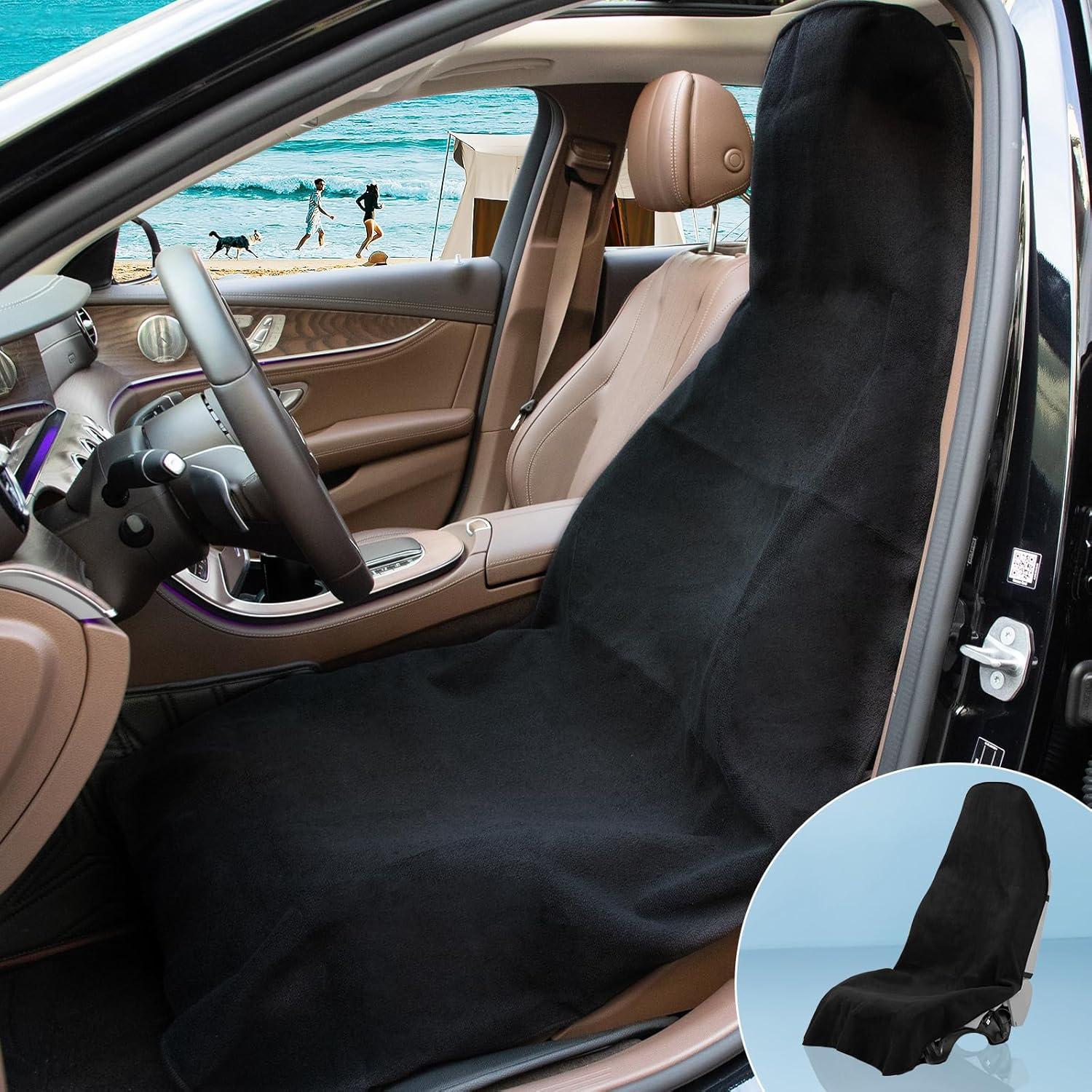 Funda de Asiento Impermeable Prpeko para Automóvil Negro