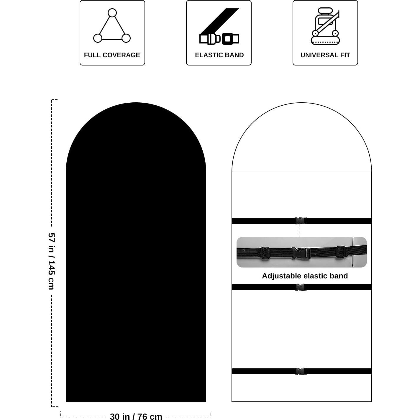 Funda de Asiento Impermeable Prpeko para Automóvil Negro