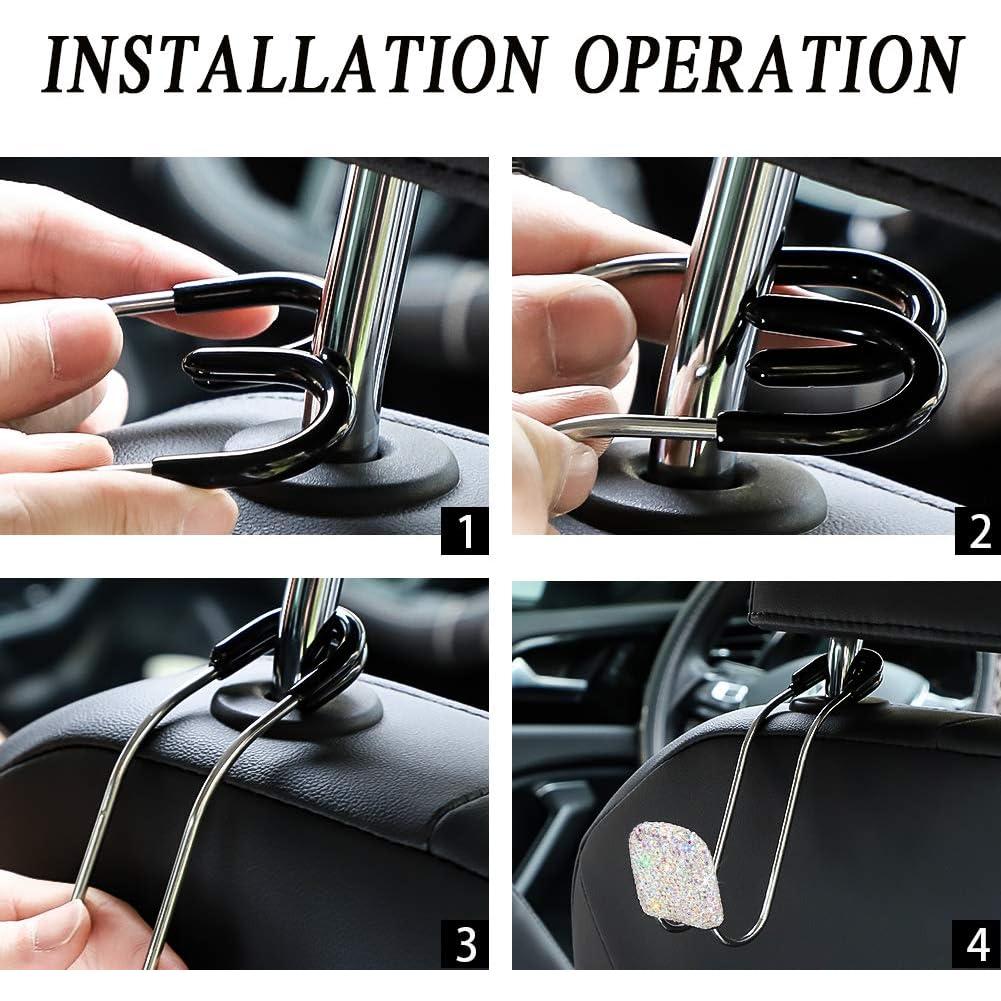 Ganchos para Cabezal de Auto SAVORI 2 Pcs Metálico Brillante