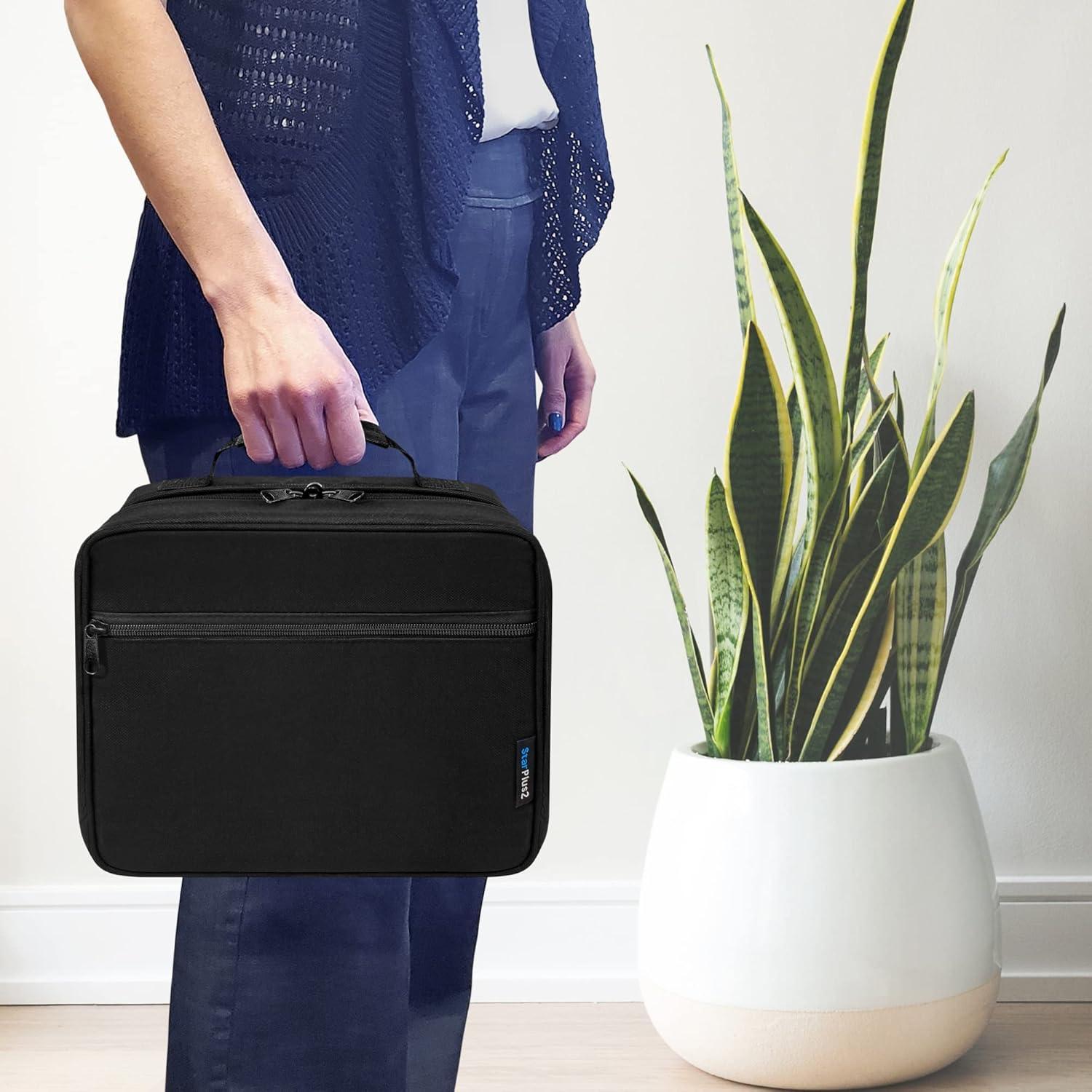 Organizador de Medicamentos StarPlus2 Grande Negro 28x23 cm