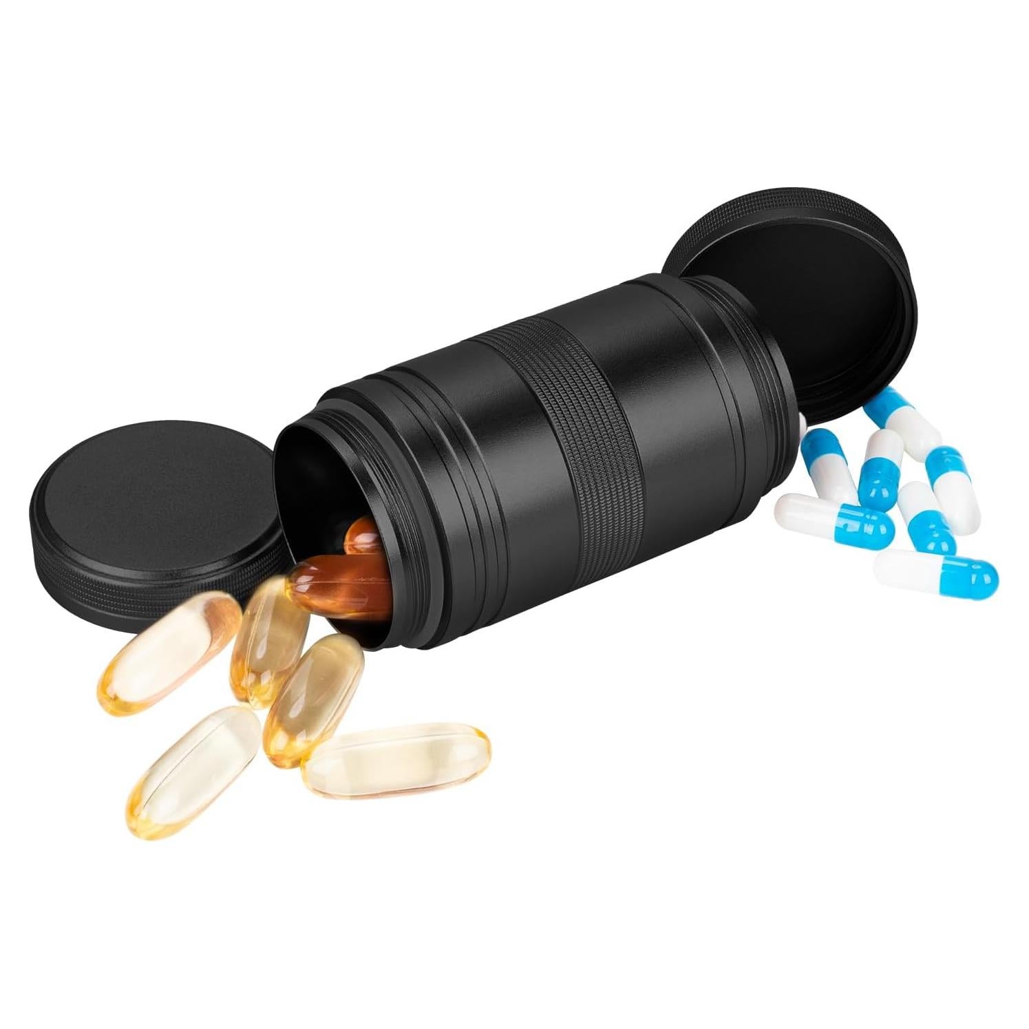 Caja de Pastillas de Metal SOBAHIDO AM PM Compacta Negra