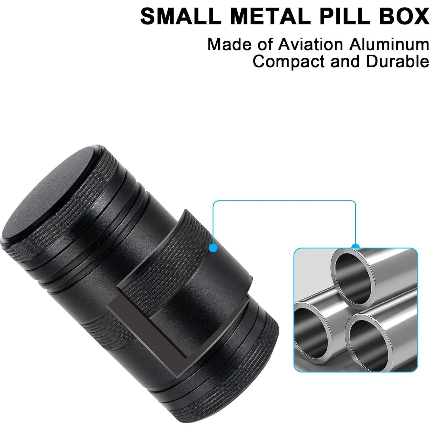 Caja de Pastillas de Metal SOBAHIDO AM PM Compacta Negra