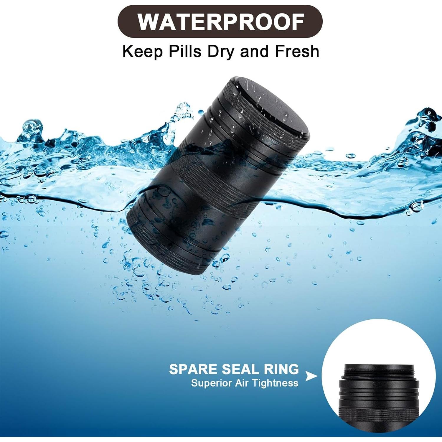 Caja de Pastillas de Metal SOBAHIDO AM PM Compacta Negra