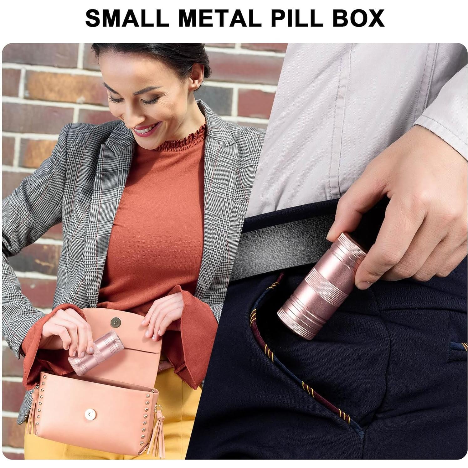 Caja de Pastillas de Metal SOBAHIDO AM PM Compacta Negra