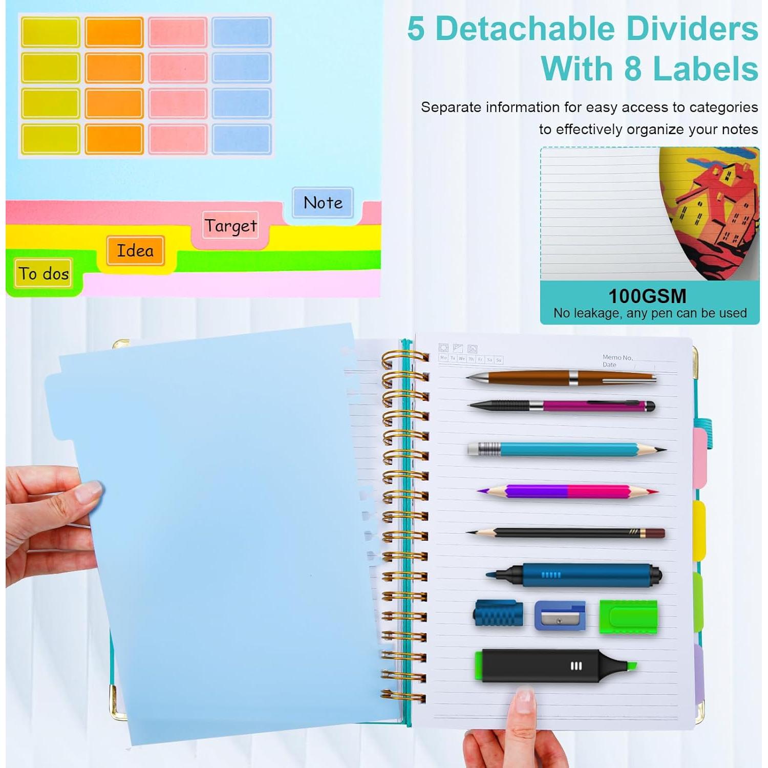 Cuaderno de Espiral Tapa Dura GDGDSY B5 300 Páginas Azul