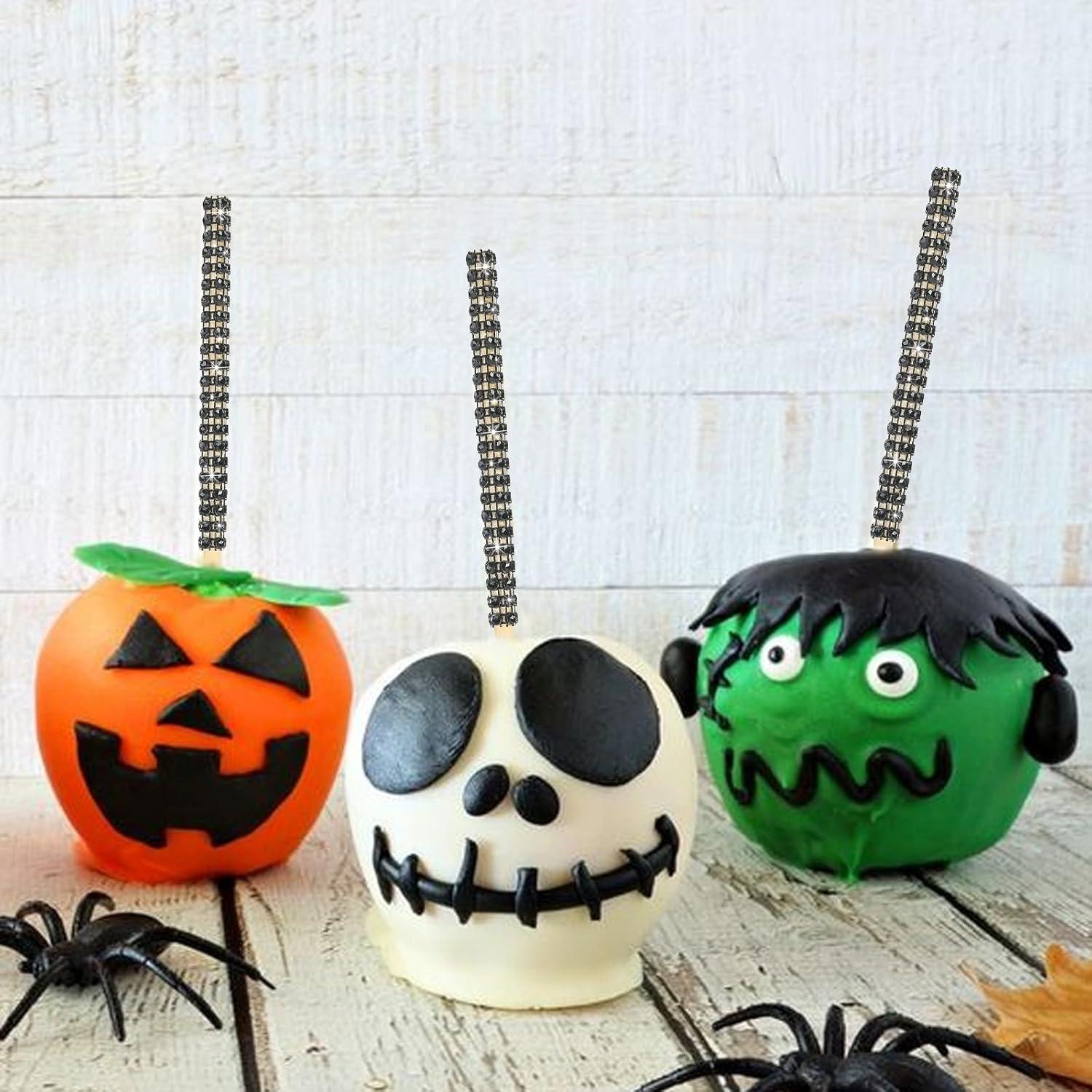 Paquete de 24 Palitos de Bambú Brillantes para Manzanas de Caramelo