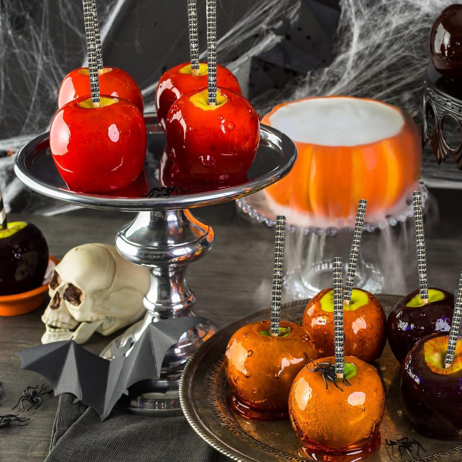 Paquete de 24 Palitos de Bambú Brillantes para Manzanas de Caramelo