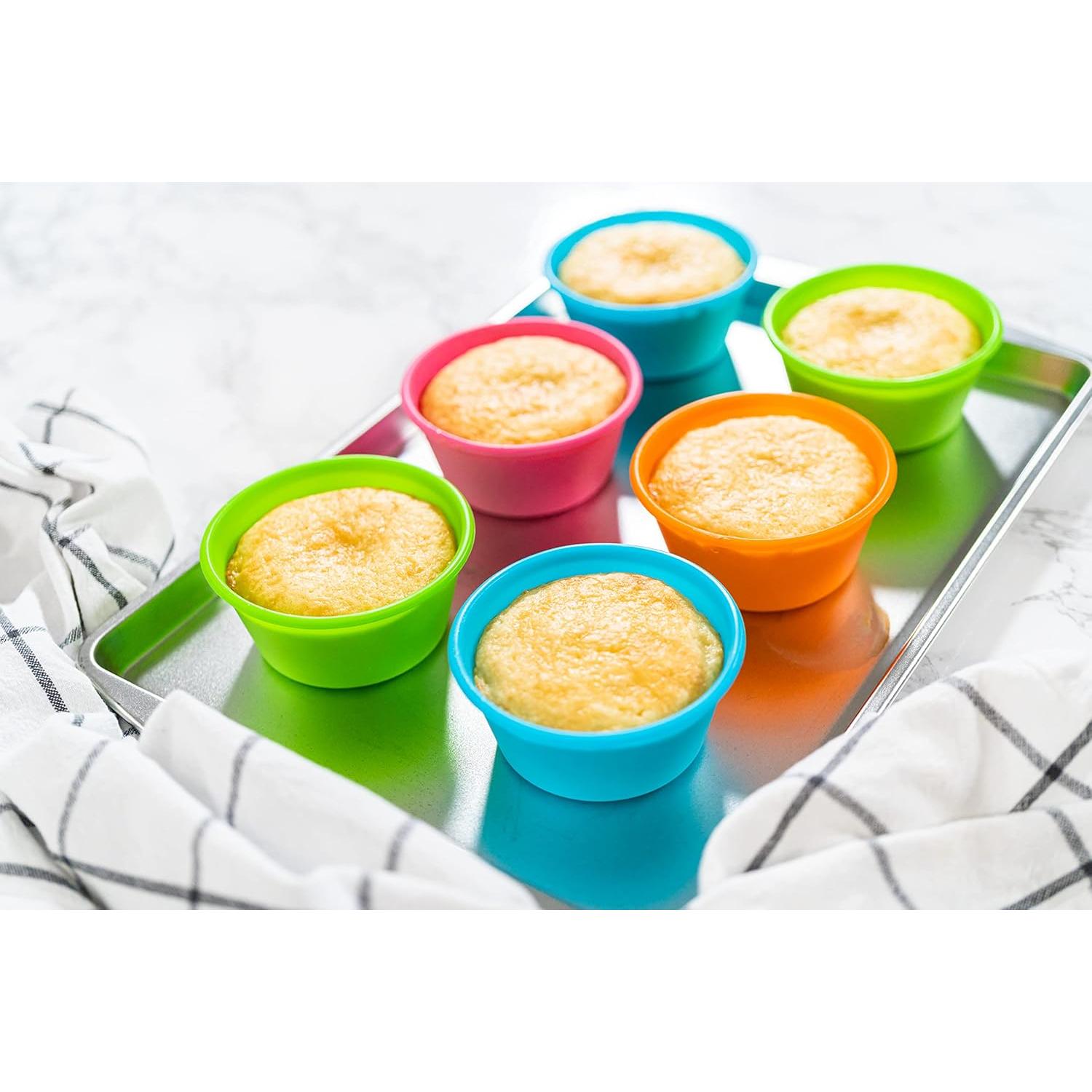 Tazas de Muffin Jumbo Bakerpan de Silicona - Set de 8