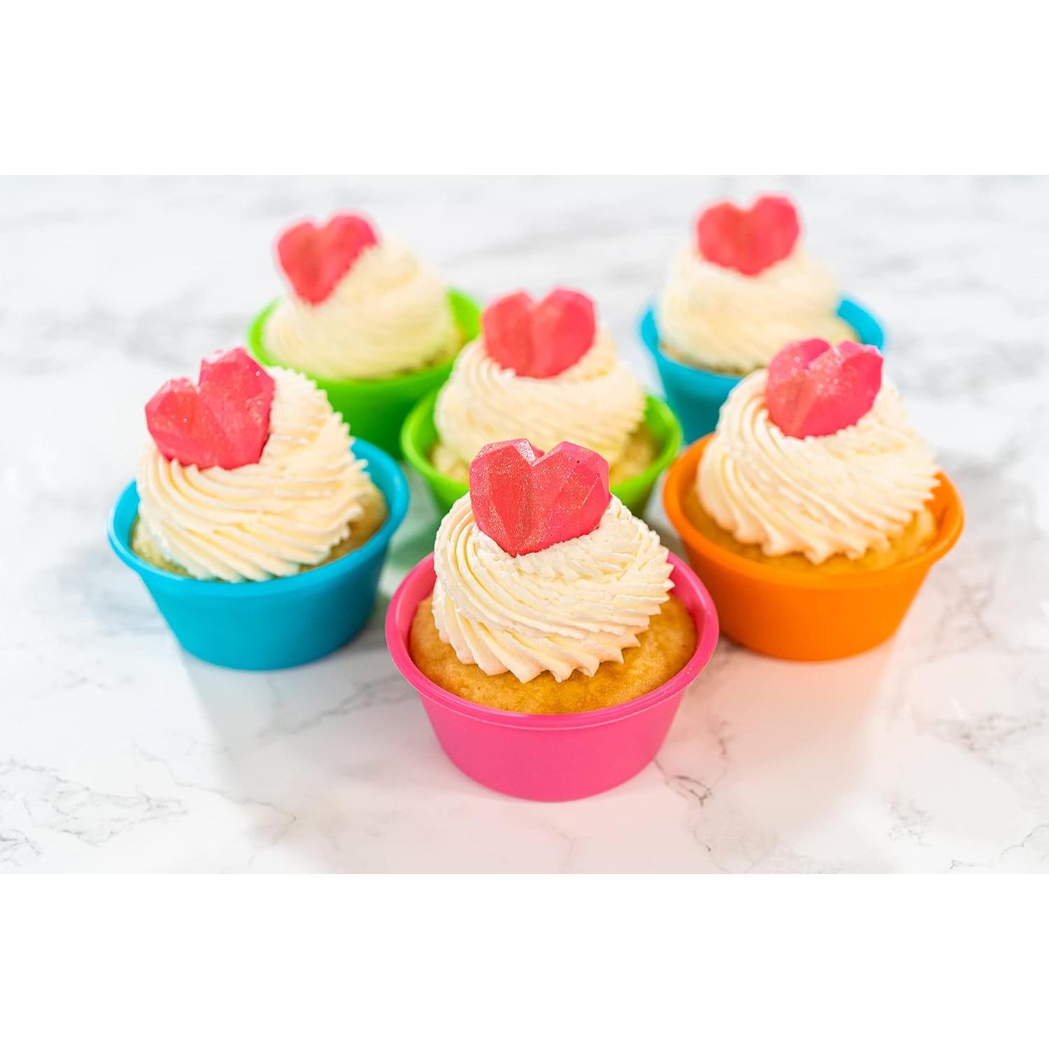 Tazas de Muffin Jumbo Bakerpan de Silicona - Set de 8