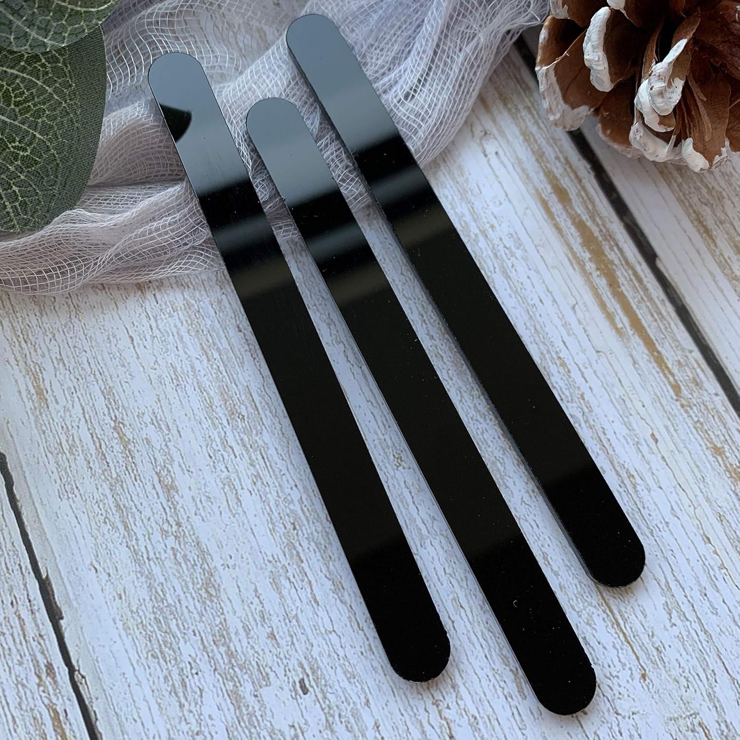 20 Palitos de Acrílico para Cake Pops Chenrui - 11.4 cm Negro