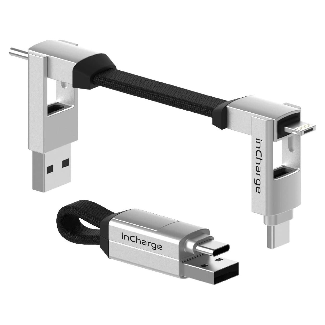 Cable de Carga USB-C Rolling Square inCharge 6 6 en 1 Blanco