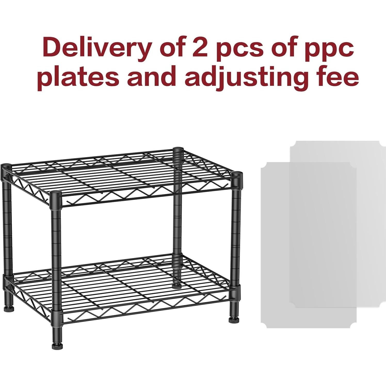 Estante de Alambre SINGAYE 2 Niveles Negro 30x45.7x31 cm