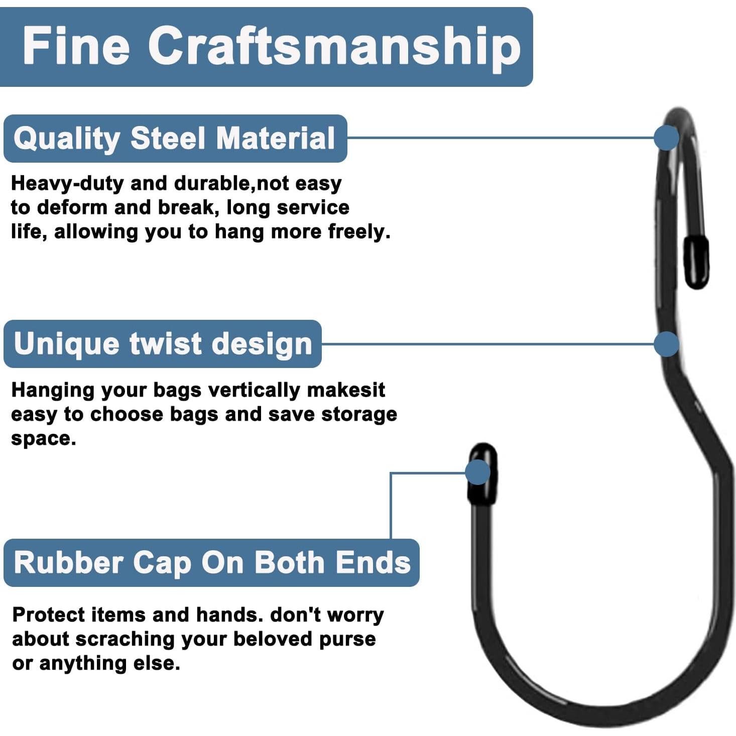 Colgador de Bolsos Grande DHYLRICHER - 12 Piezas Antideslizante