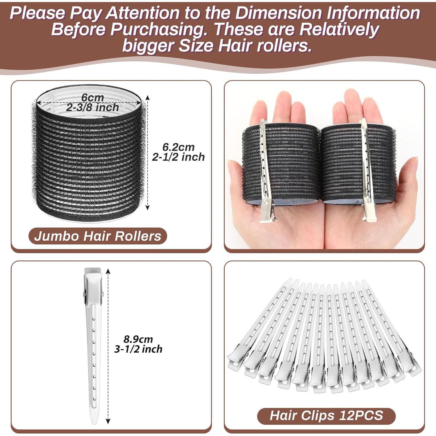 Juego de Rulos Jumbo Selizo - 24 Piezas para Volumen Cabello