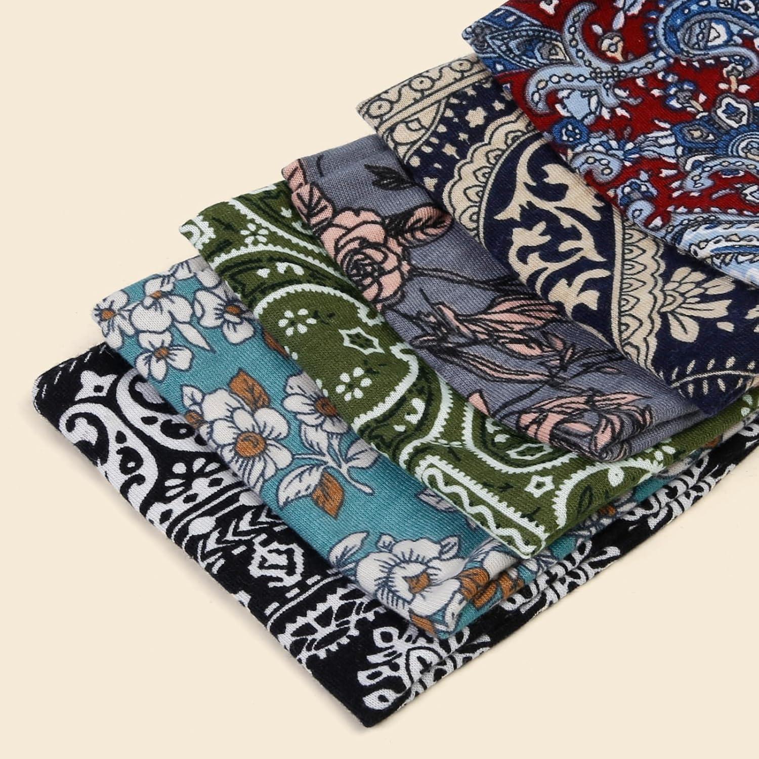 Diademas Elásticas para Mujeres Huachi - Paquete de 6 Estilo Boho