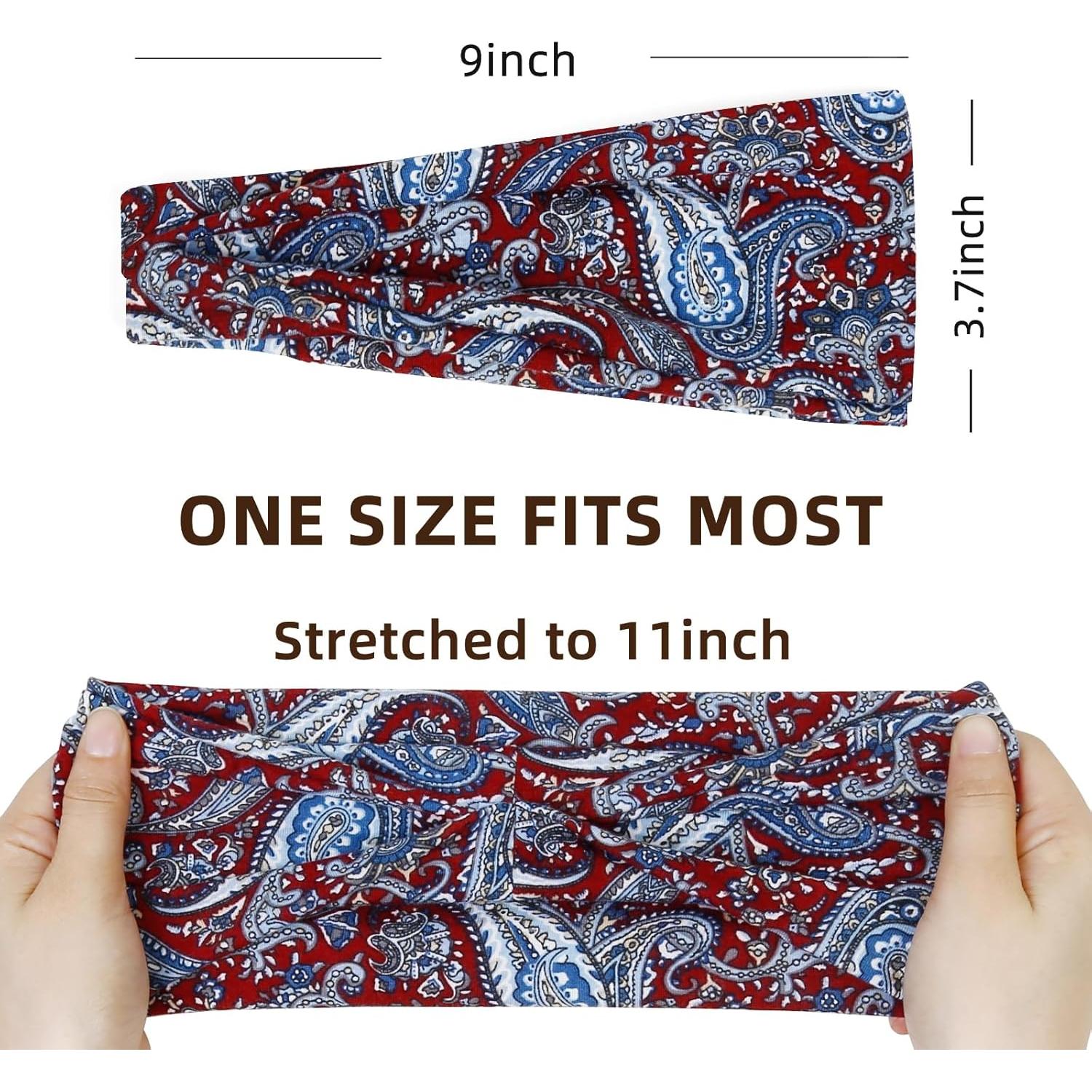 Diademas Elásticas para Mujeres Huachi - Paquete de 6 Estilo Boho