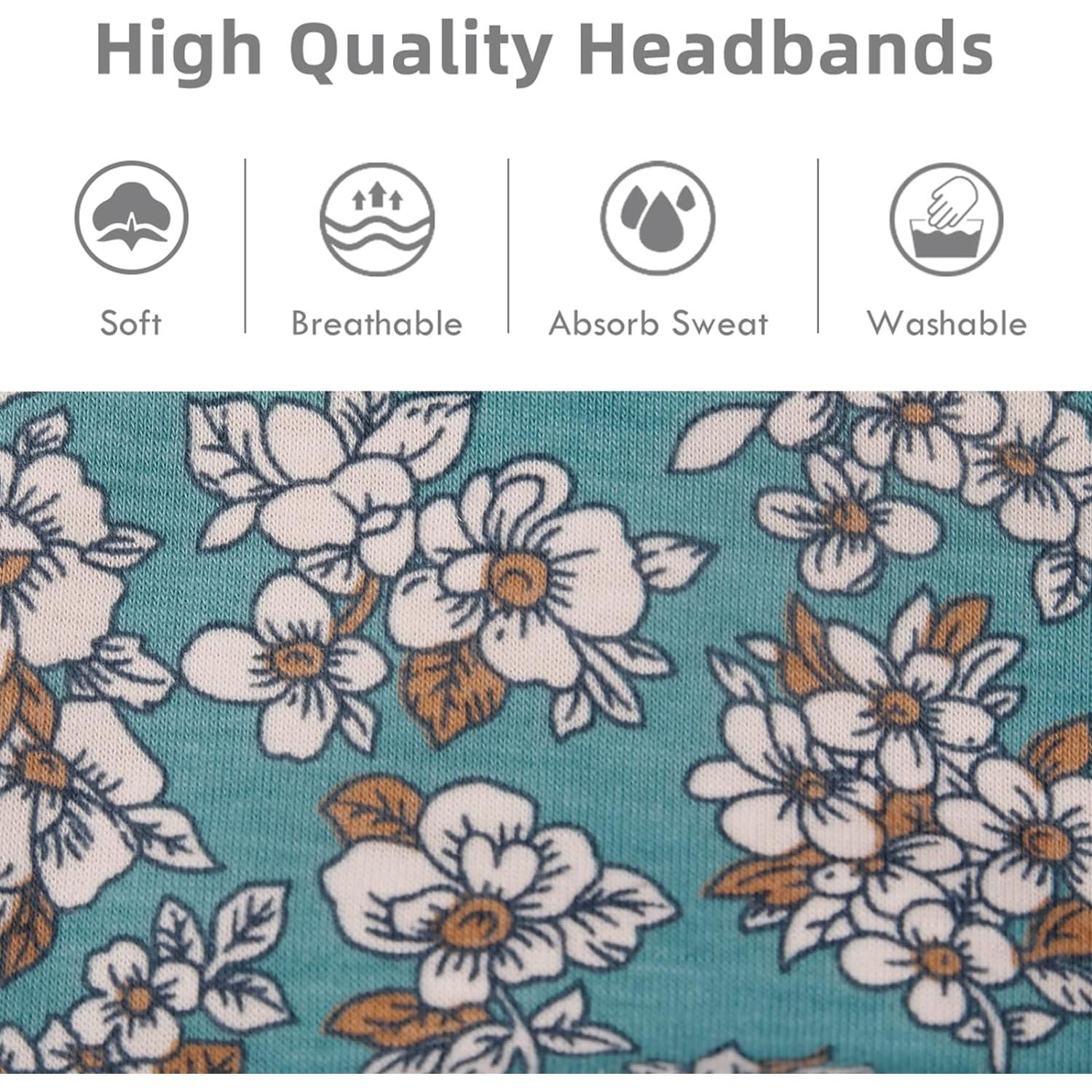 Diademas Elásticas para Mujeres Huachi - Paquete de 6 Estilo Boho