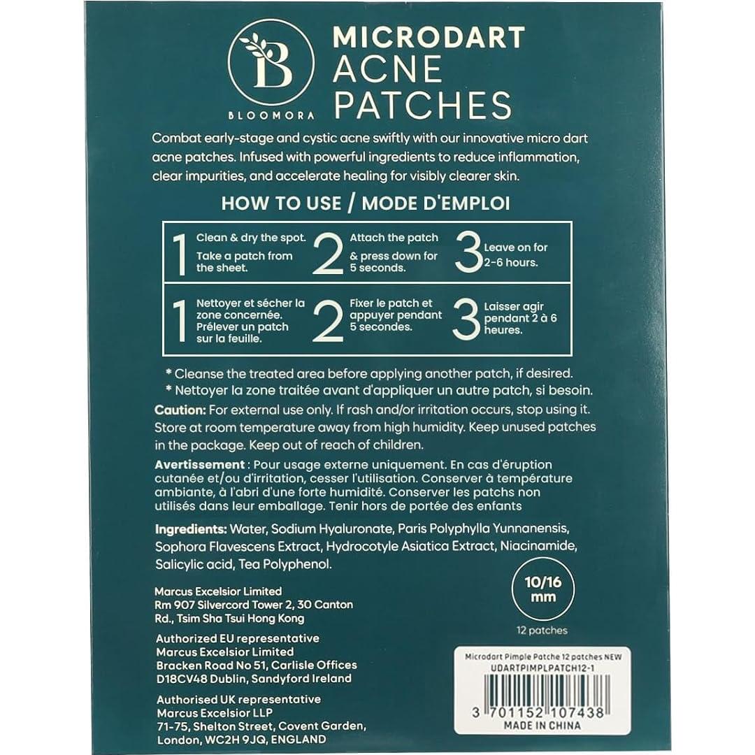 Parche Microdart para Acné Quístico Bloomora - 12 Unidades