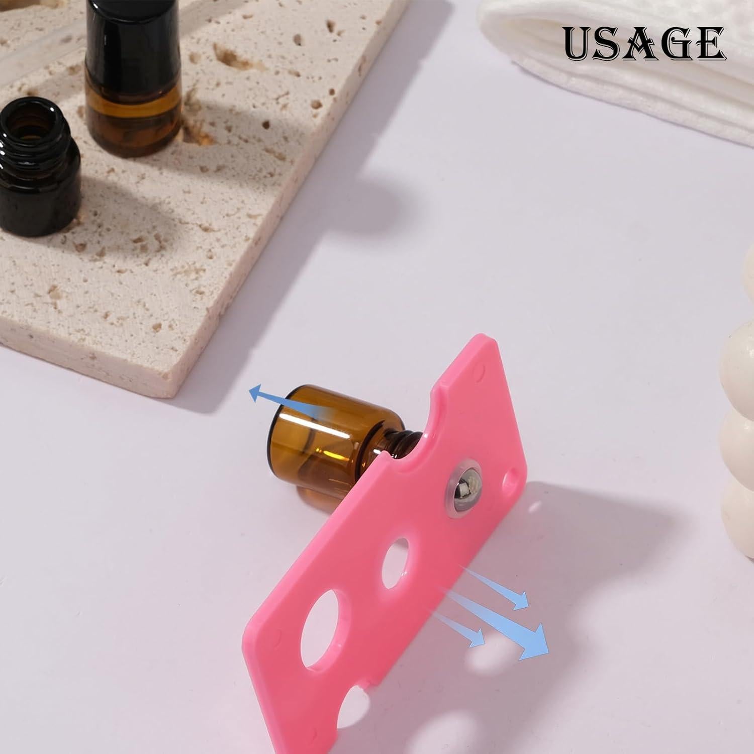 30 Botellas de Vidrio Ámbar 1ml con Rodillo RAMFIYN - A Prueba de Fugas