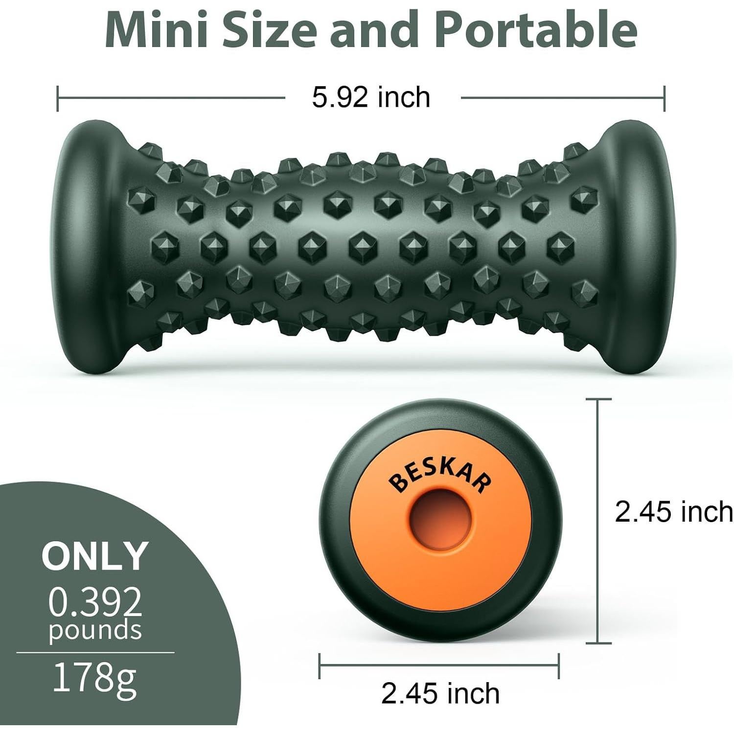 Rodillo de Masaje para Pies BESKAR FR-200 Alivio Fascitis Plantar