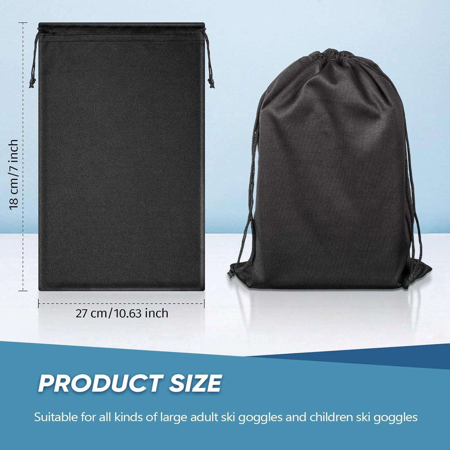 Bolsas de Gafas de Esquí Konohan 3 Pcs Microfibra Negro