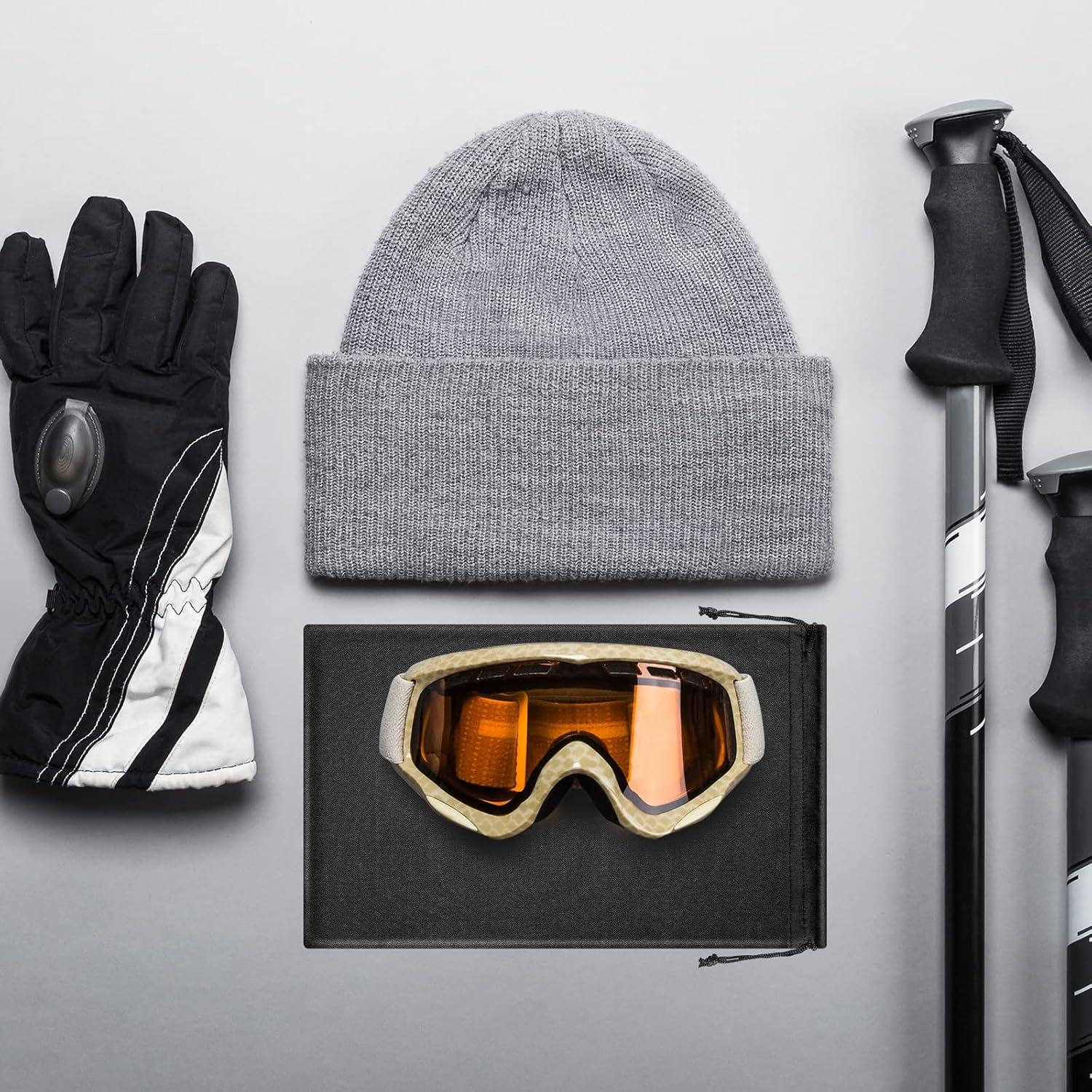 Bolsas de Gafas de Esquí Konohan 3 Pcs Microfibra Negro