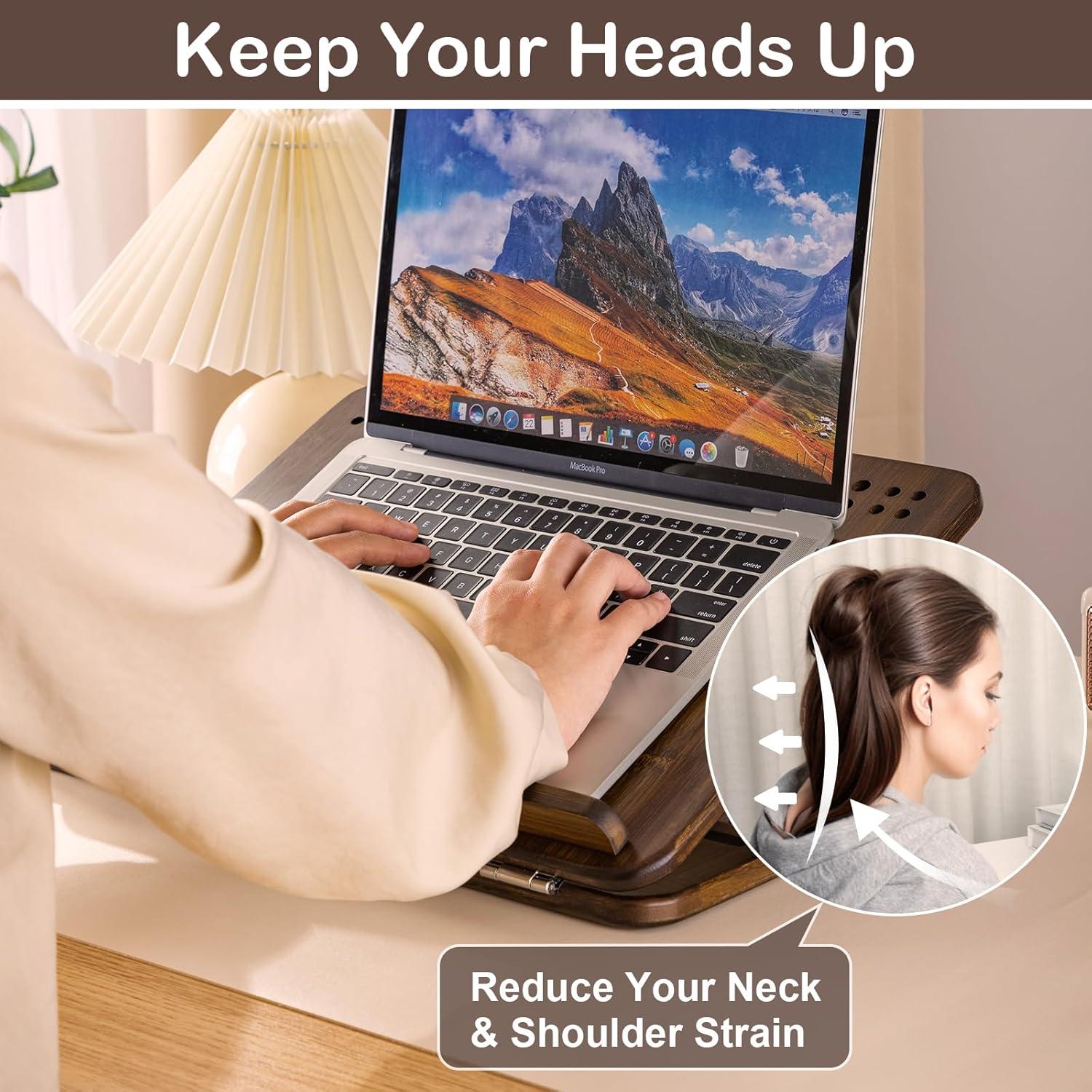 Caballete de Bambú Ajustable StrongTek 16x12 cm Portátil