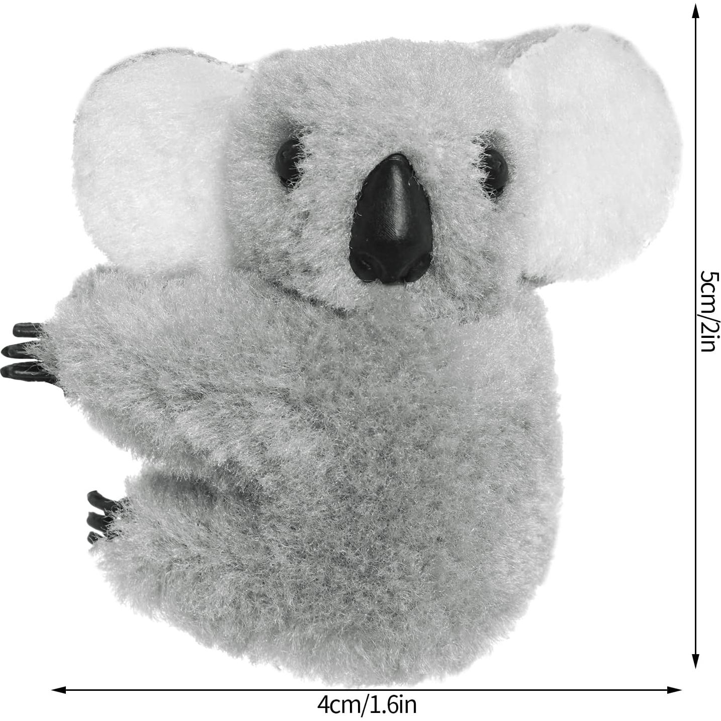 Set de Clips de Koala Buddy - 6 Piezas 5cm - Gris y Caqui