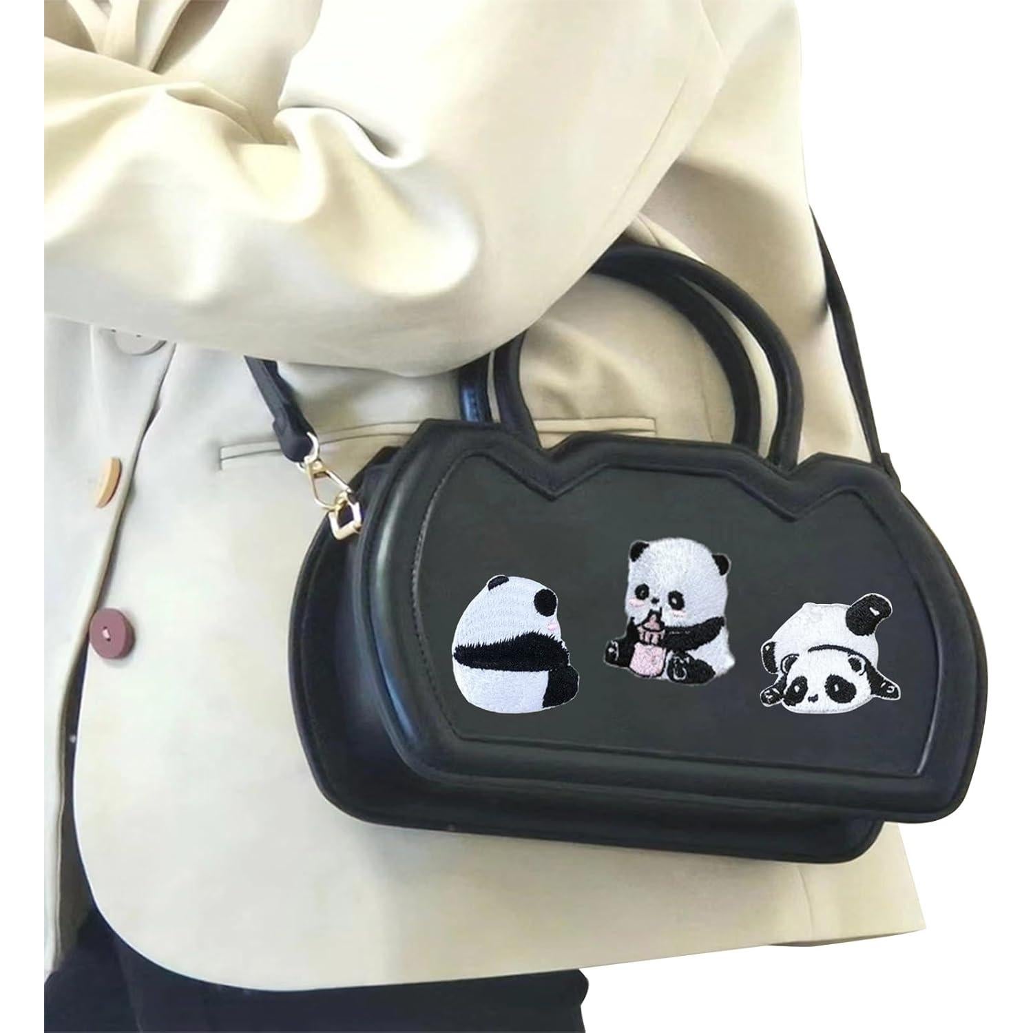 17 Parches de Panda Bordados Yayatty para Planchar y Decorar