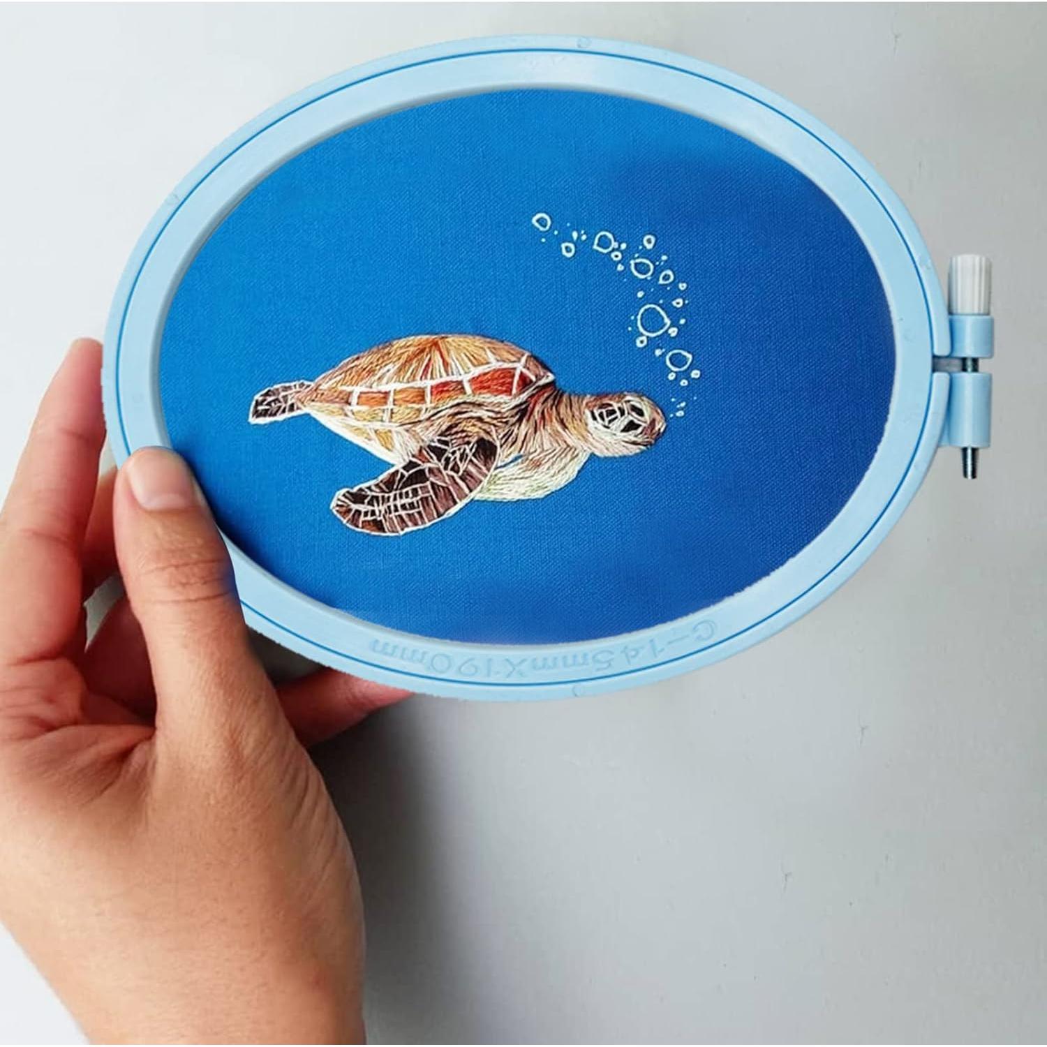 Aros de Bordado Ovalados LAMXD 3 Piezas Plástico Multicolor