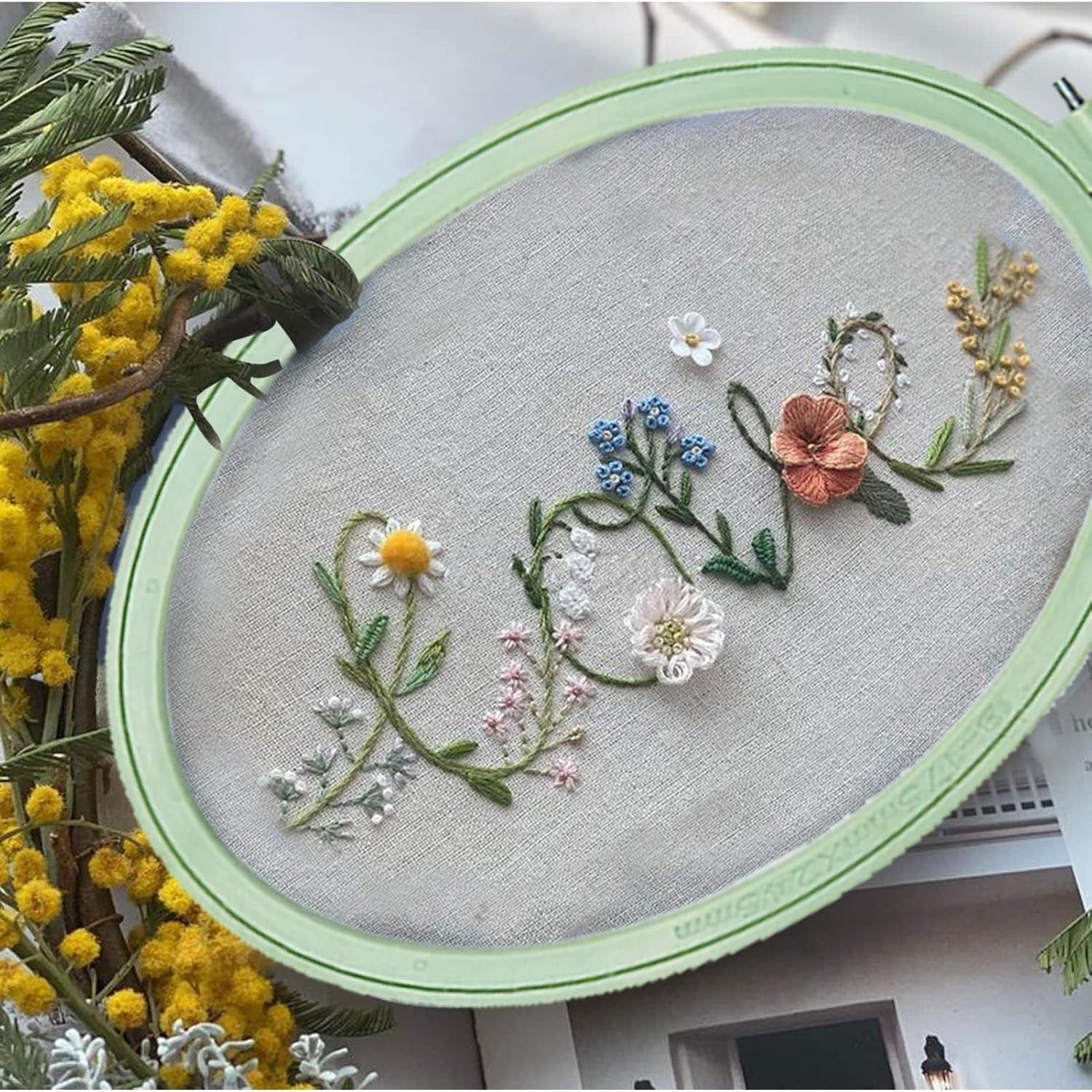 Aros de Bordado Ovalados LAMXD 3 Piezas Plástico Multicolor