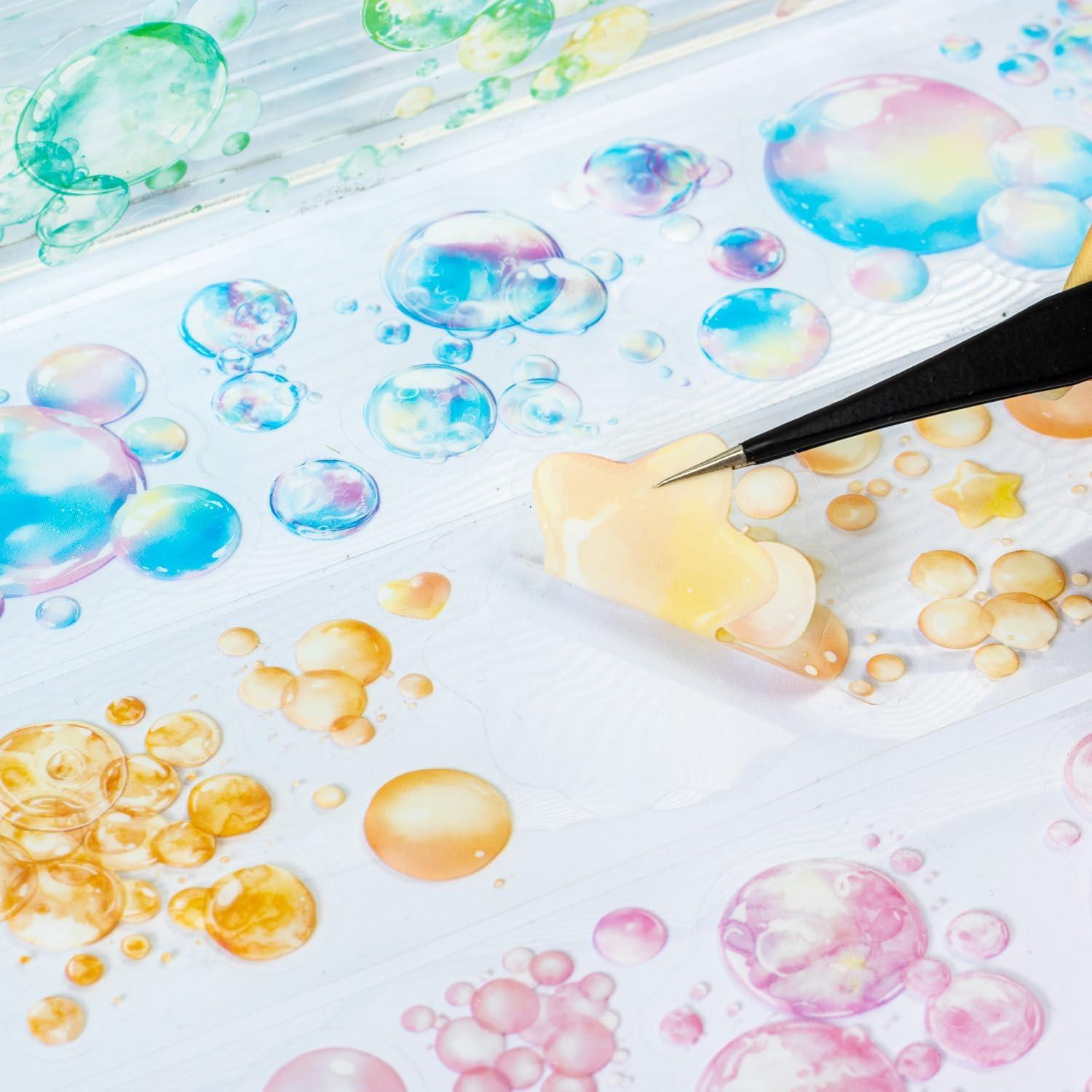 Etiquetas de Cinta PET para Scrapbooking MisKepaa - 6 Rollos Coloridos